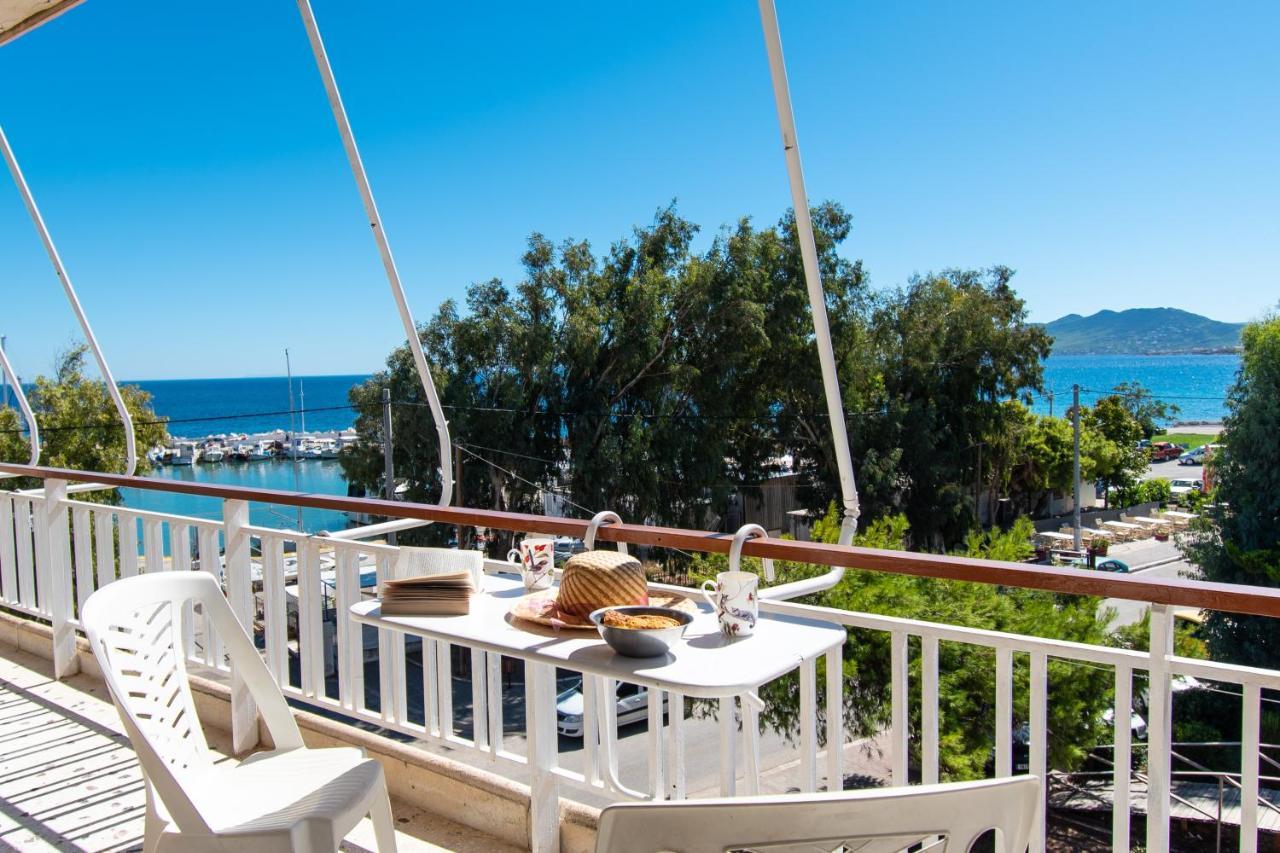 Lavish & Spacious Apt With Stunning Seaview, 10 Min Ath Airport Artemida  Dış mekan fotoğraf